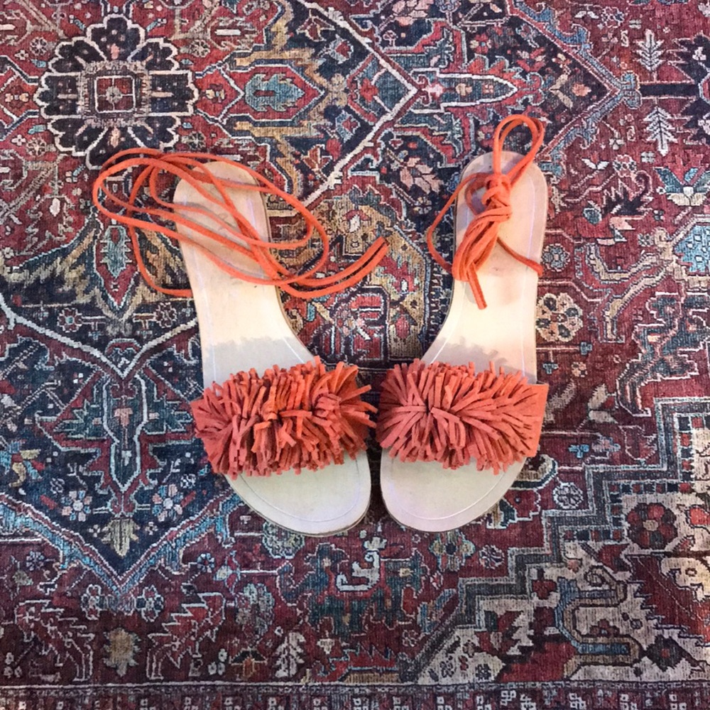 Genuine leather, strappy sandals!